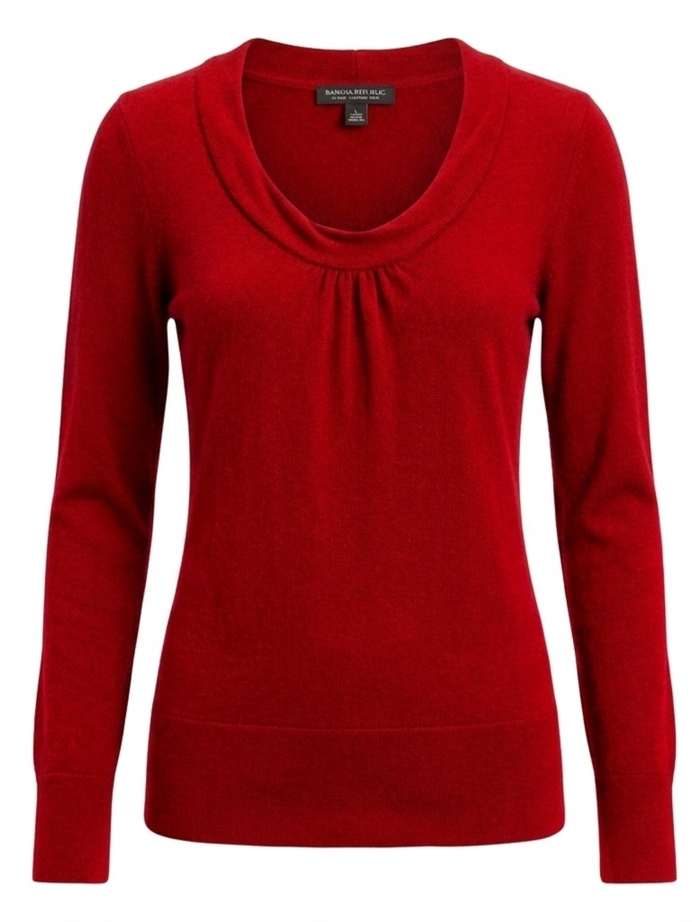 Banana Republic Cashmere Red Light Sweater Scoop neck Office Siren Cozy